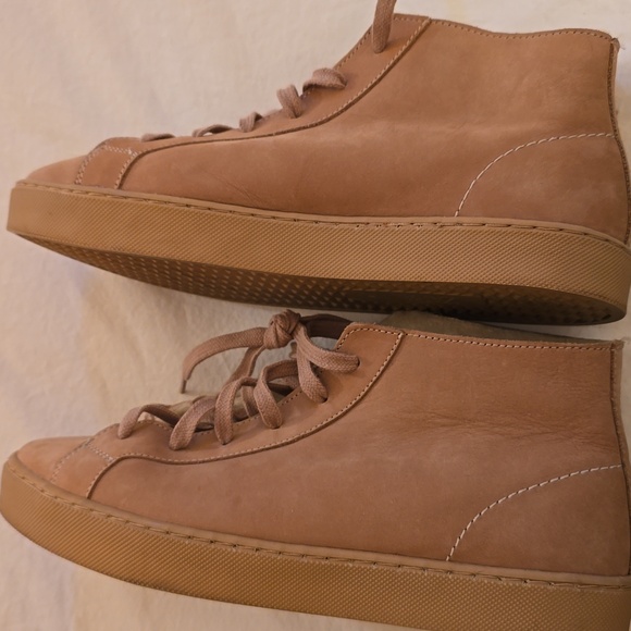 Gently Used Women's ZARA Suede High Top Faux Fur Boot Size 41 or 10.5 Tan - Picture 3 of 8